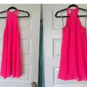 Stunning neon pink swing dress. Xs